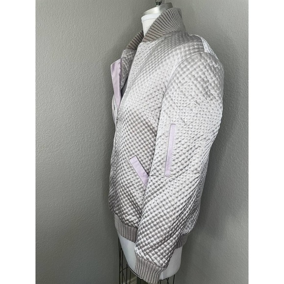 Omandi Silver and Lilaic Bomber Jacket - Picture 2 of 5